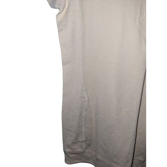 Legendary Outfitters Womens Quarter Zip Knit Dress With Pockets Beige L - Picture 8 of 8